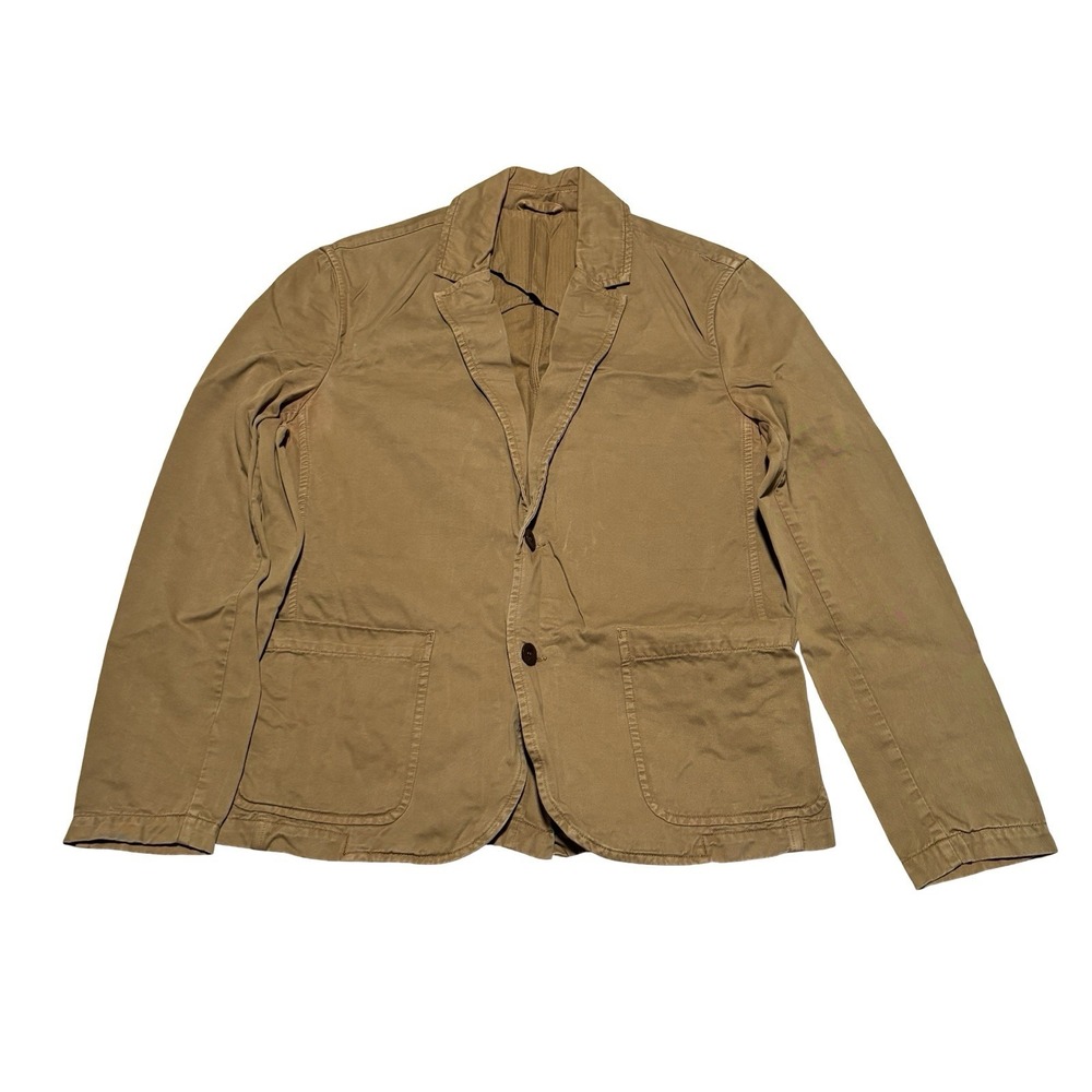 Mr. P Men's 100% Cotton Blazer Coat Tan Size Medium 20 x 27.5